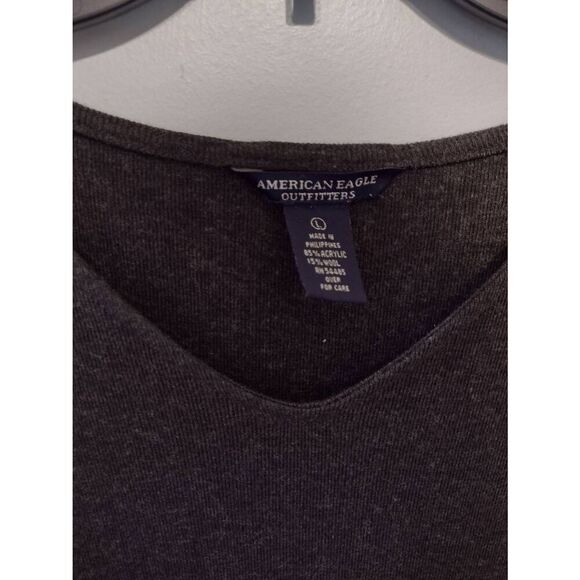 American Eagle Outfitters Size L Charcoal Gray T-shirt Dress - Picture 2 of 3